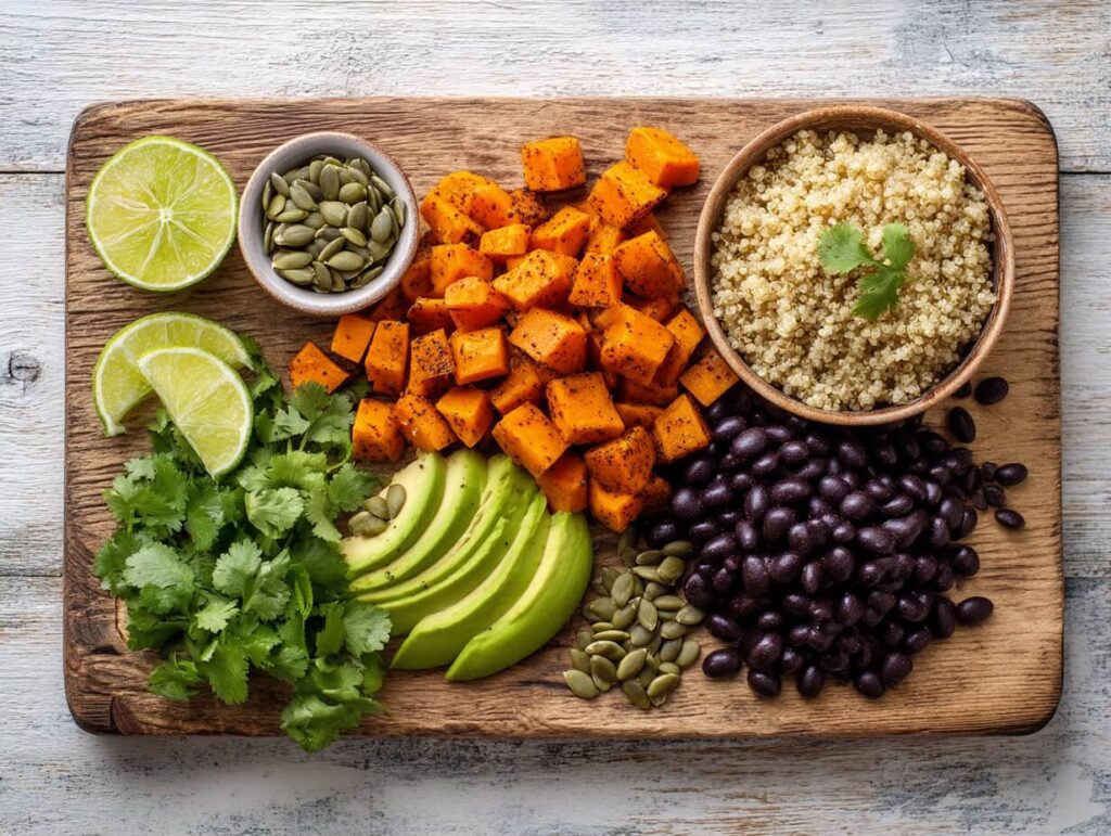 Hearty Breakfast Bowl with Quinoa and Roasted Vegetables