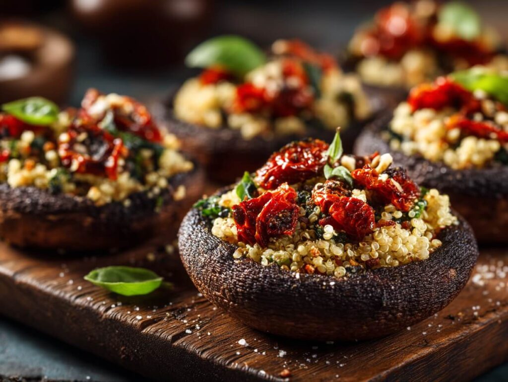 Mediterranean Stuffed Portobello Mushrooms