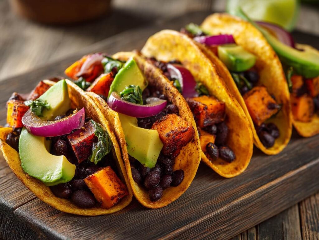 Smoky Black Bean and Sweet Potato Tacos
